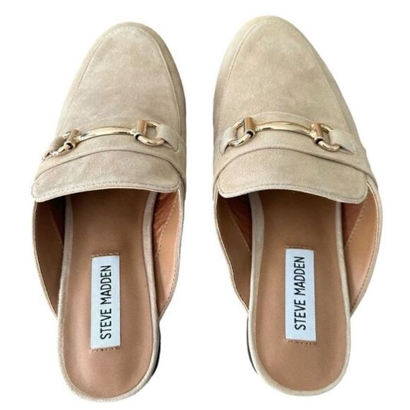 Steve Madden Kandi Camel Suede Slide Loafers Women’s Size 7.5 - Picture 5 of 8